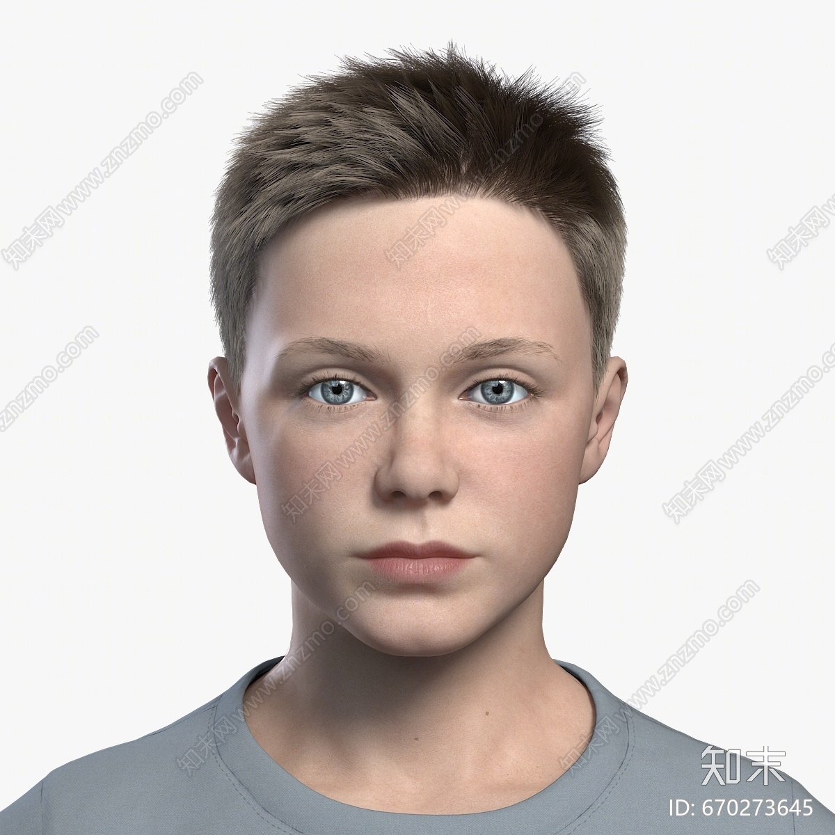 现代儿童3D模型下载【ID:670273645】