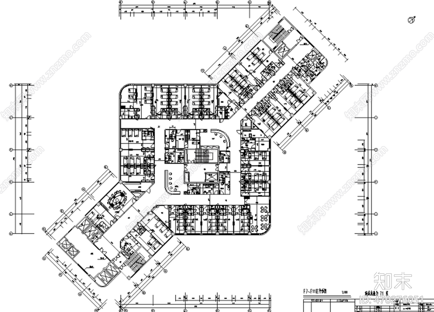 Benoy贝诺-大型医院室内平面装修设cad施工图下载【ID:470276051】