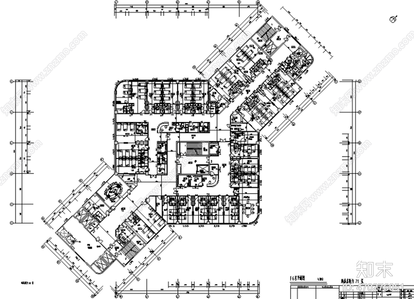 Benoy贝诺-大型医院室内平面装修设cad施工图下载【ID:470276051】