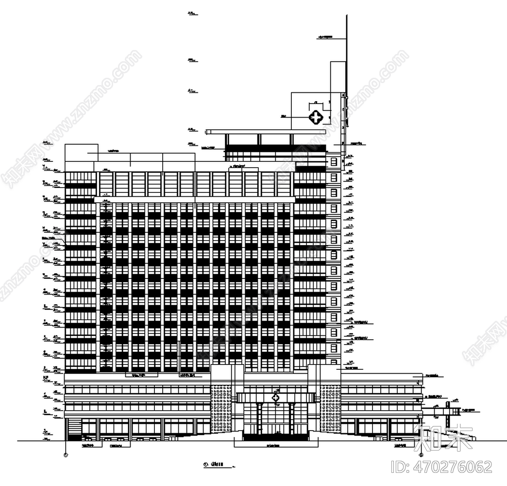 HSD琚宾-青岛医院综合楼室内装修全cad施工图下载【ID:470276062】