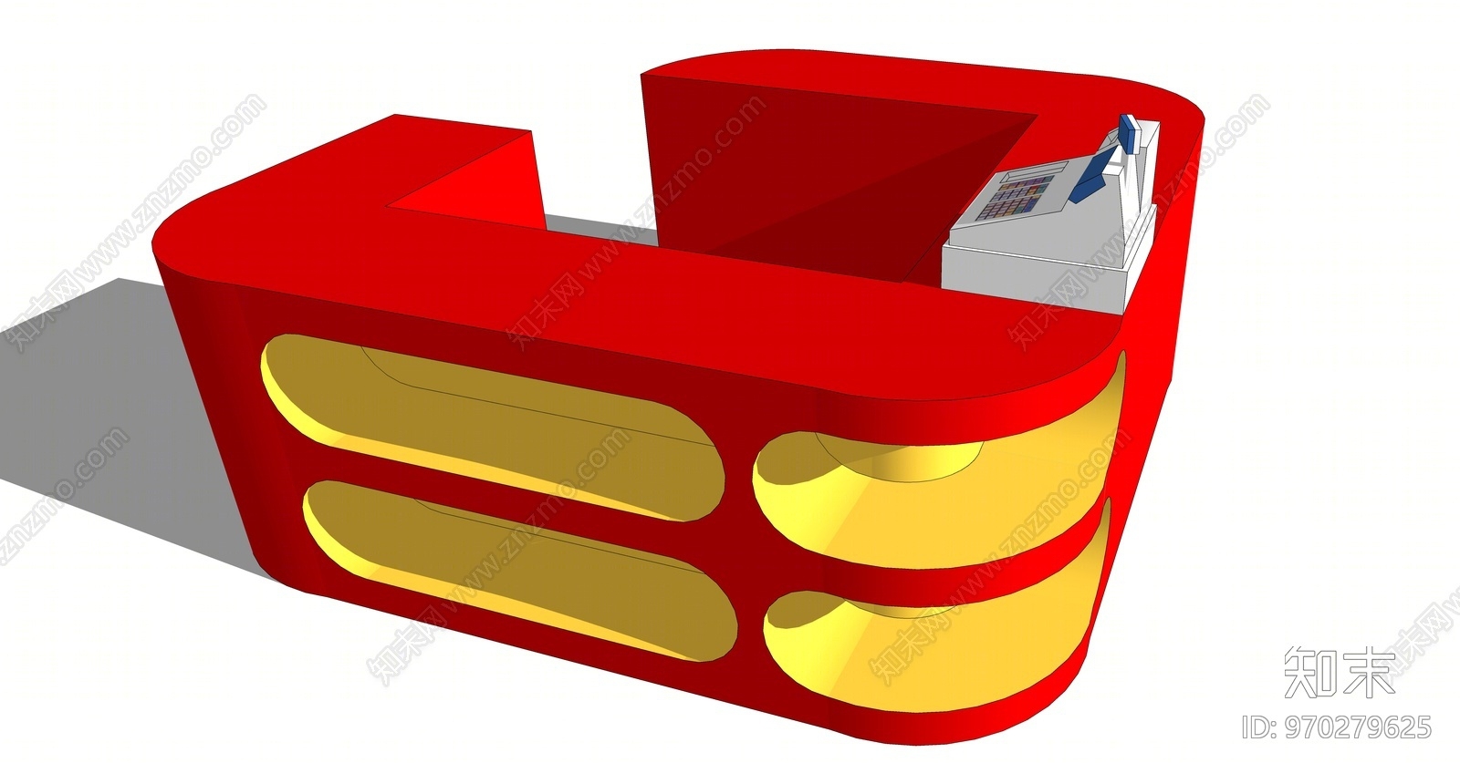 现代风格收银台SU模型下载【ID:970279625】