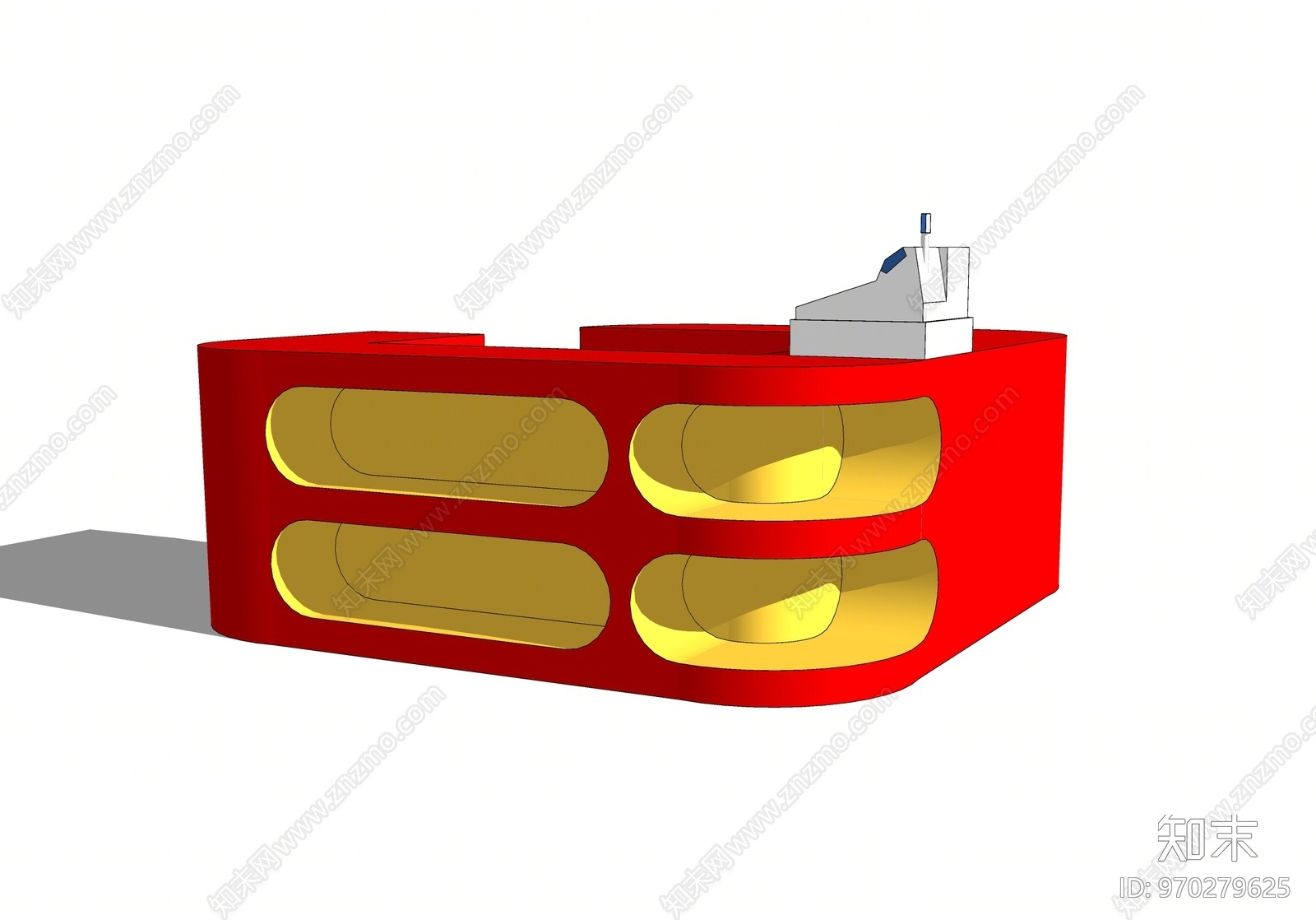现代风格收银台SU模型下载【ID:970279625】