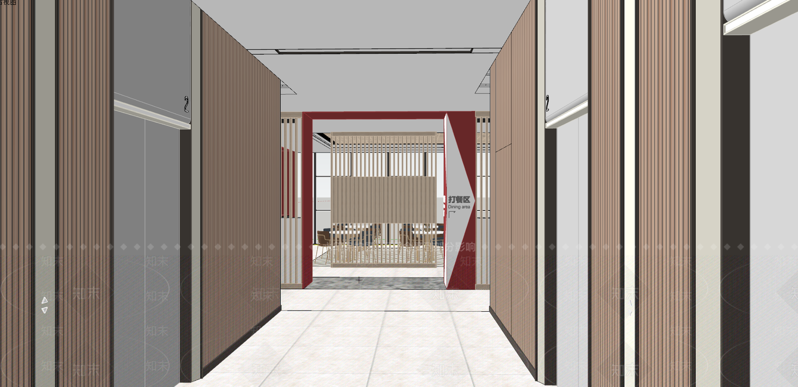现代风格餐厅SU模型下载【ID:970281071】