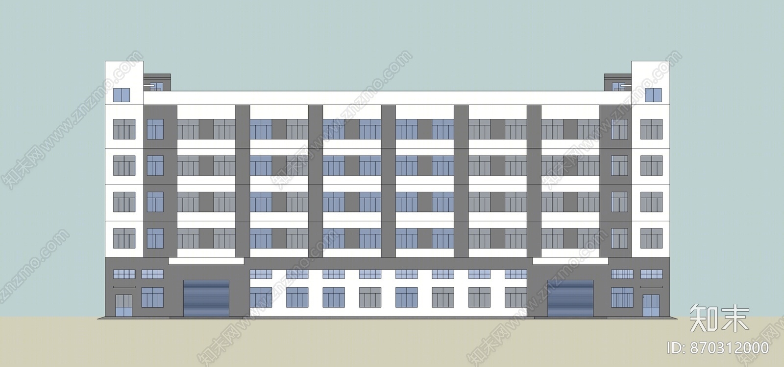 现代风格工业厂房SU模型下载【ID:870312000】