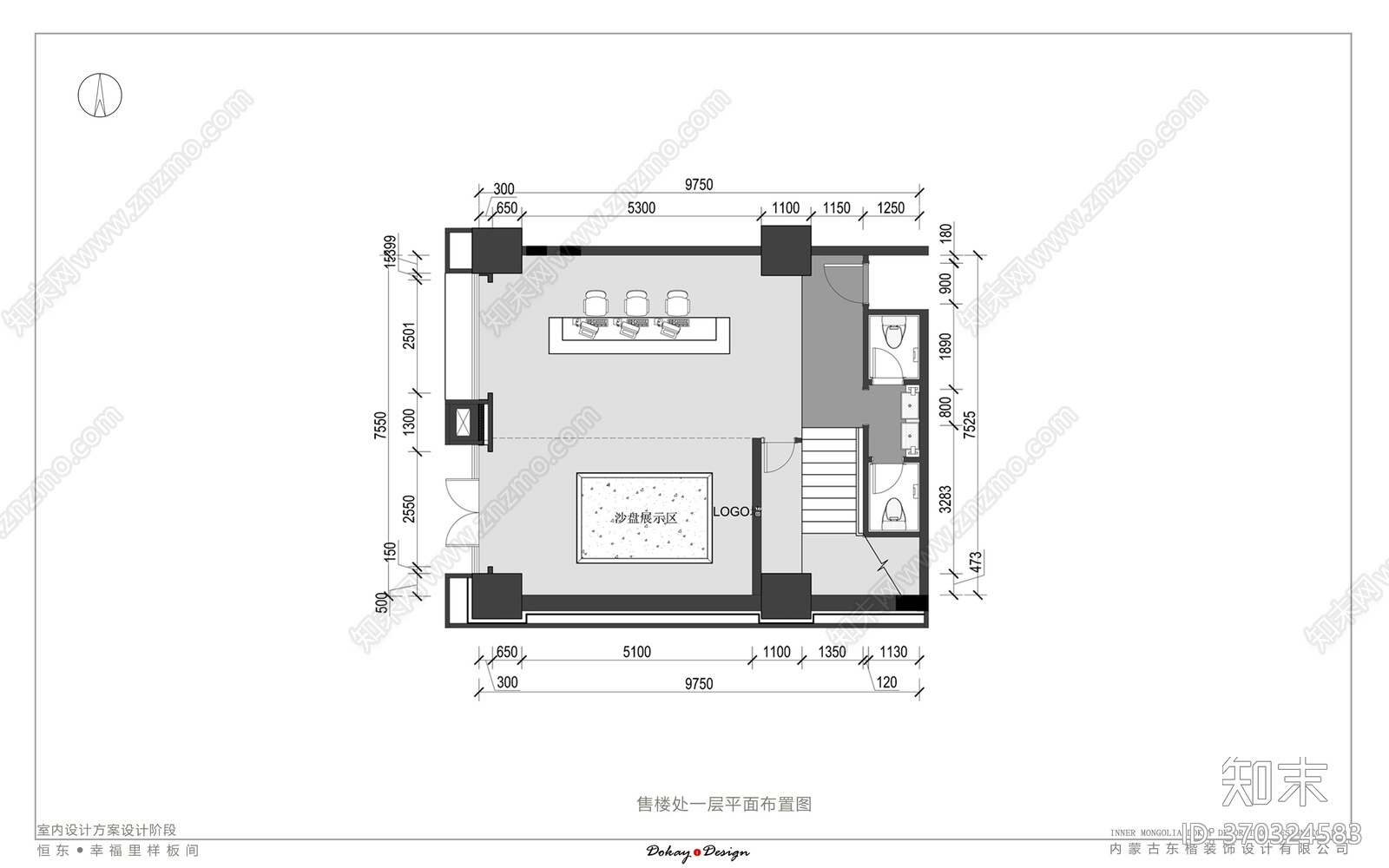 售楼部cad施工图下载【ID:370324583】