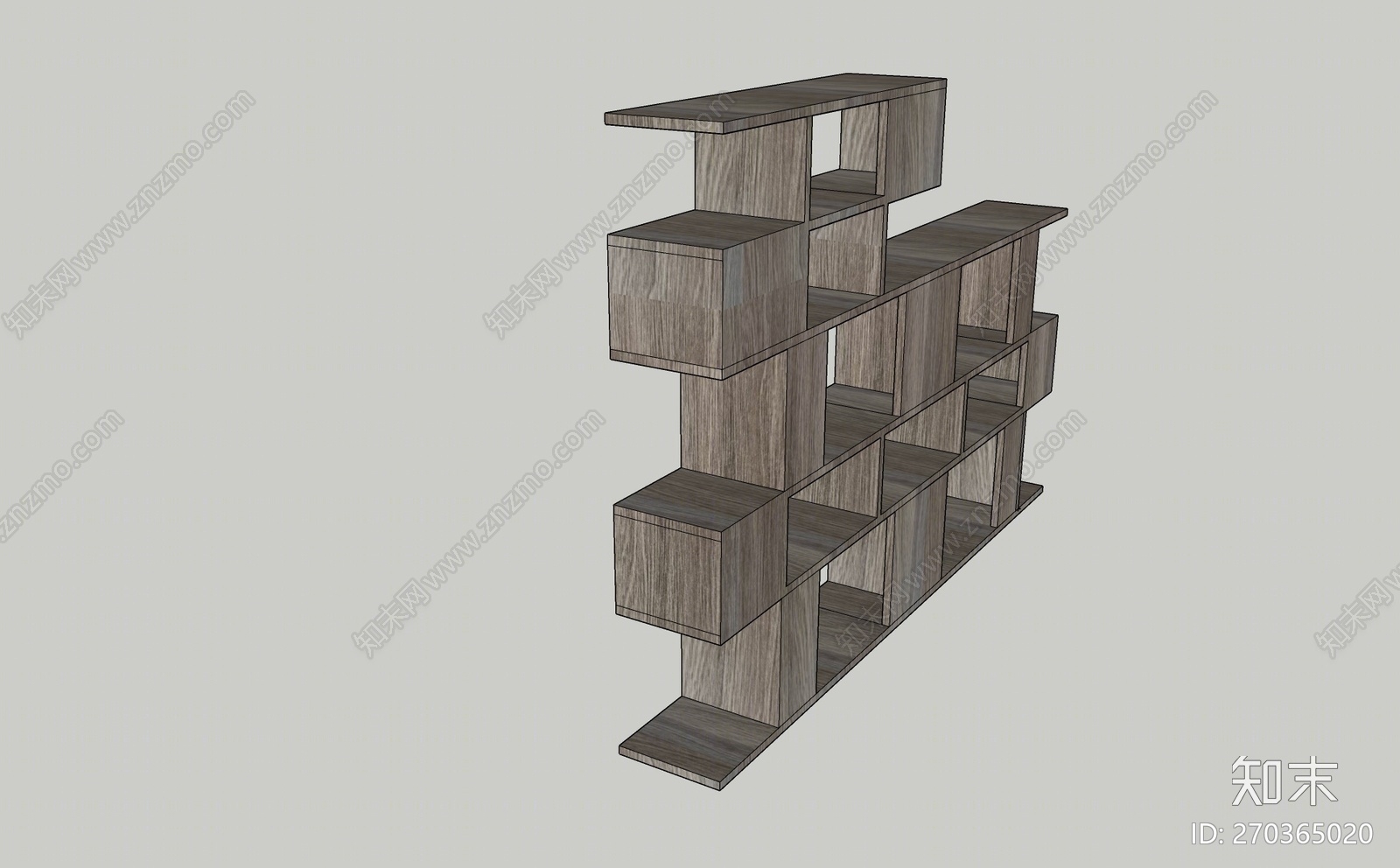 现代风格置物架SU模型下载【ID:270365020】