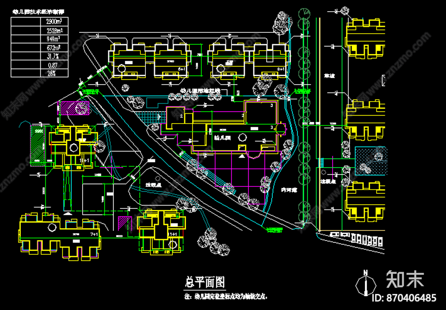 3层9班2528平米cad施工图下载【ID:870406485】