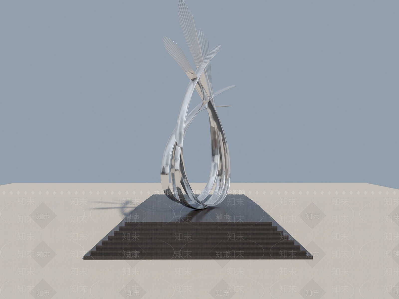现代雕塑小品3D模型下载【ID:870423311】
