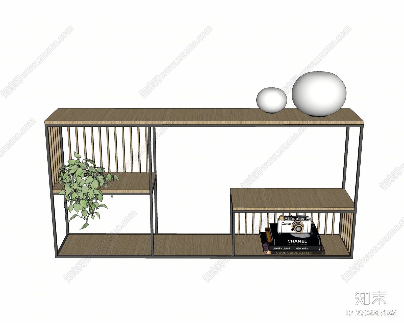 北欧风格装饰架SU模型下载【ID:270435182】