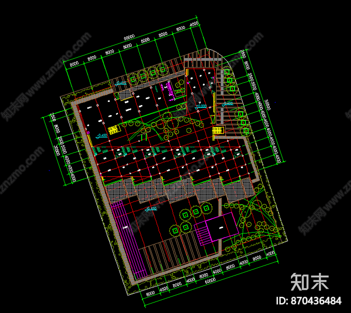 3层15班cad施工图下载【ID:870436484】