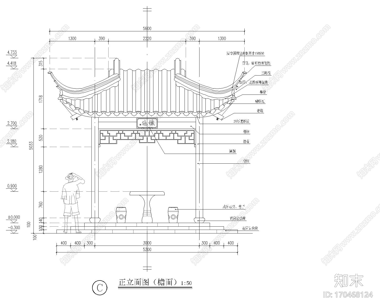 苏式古建筑仿古木结构木建筑天正T20版本全套图纸歇山四角亭发嫩戗施工图下载【ID:170468124】