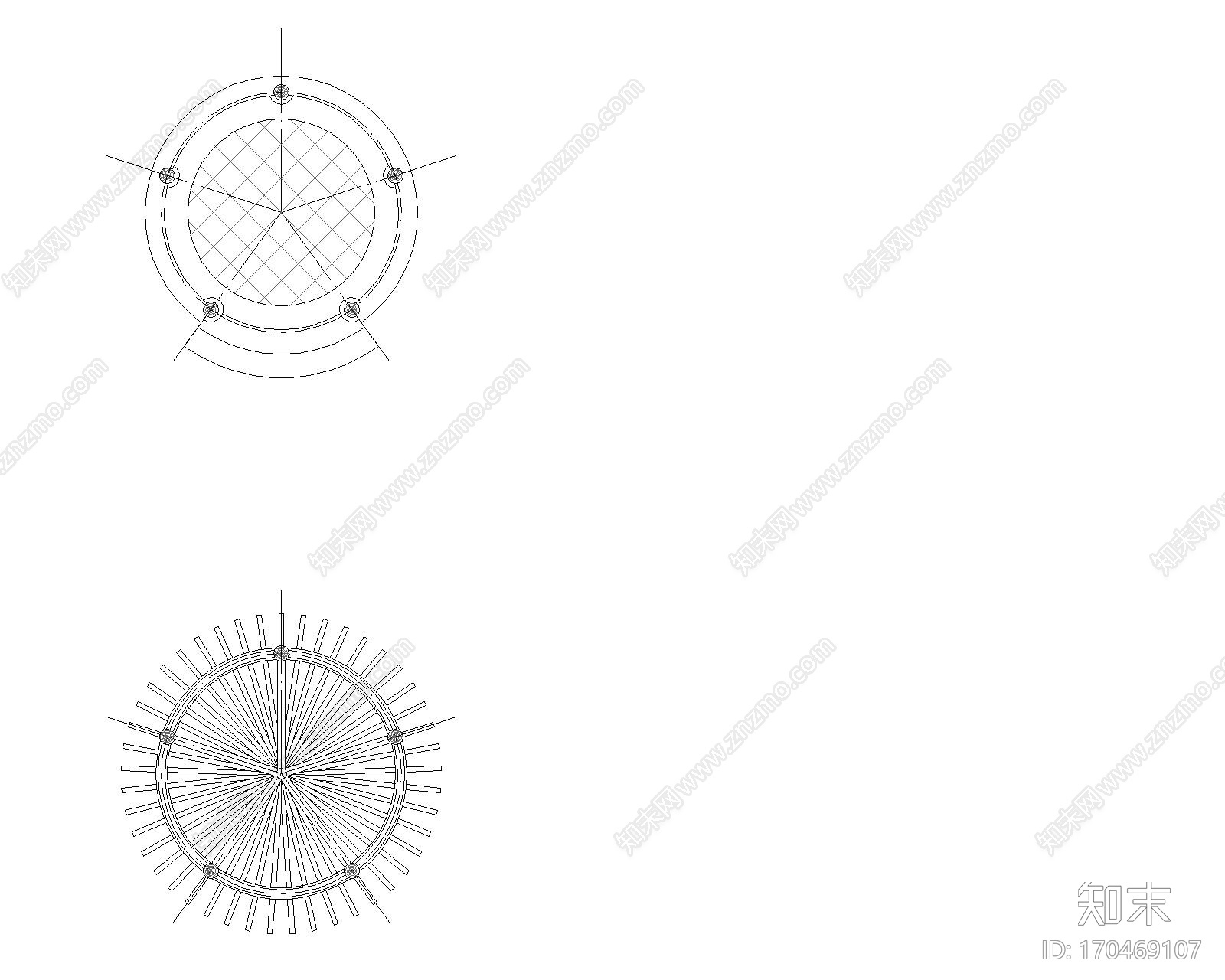 苏式古建筑仿古木结构木建筑天正T20版本全套图纸圆亭未标注结构尺寸正确施工图下载【ID:170469107】