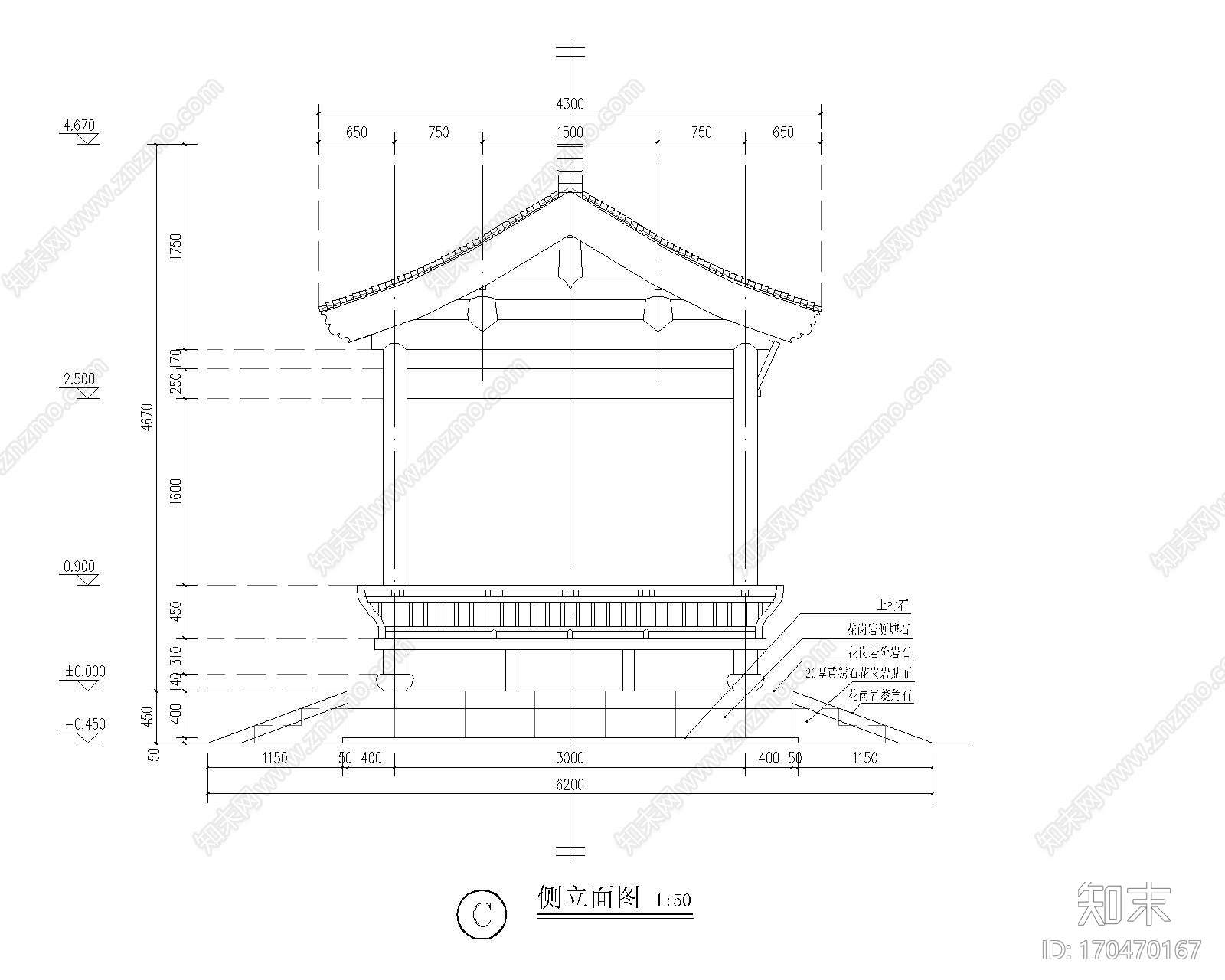 苏式古建筑仿古木结构木建筑天正T20版本全套图纸悬山游廊三开间施工图下载【ID:170470167】