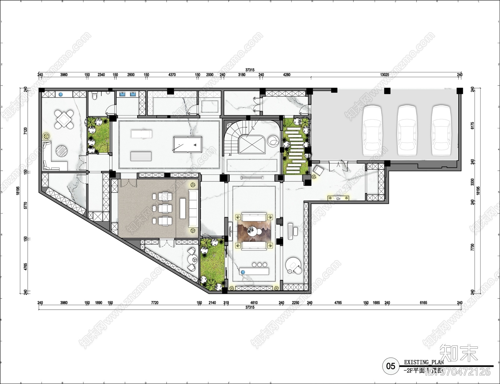 四层现代独立别墅施工图下载【ID:970472126】