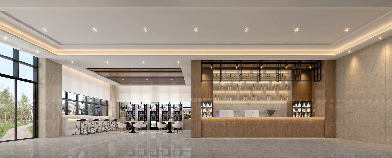 现代食堂大厅3D模型下载【ID:770492748】