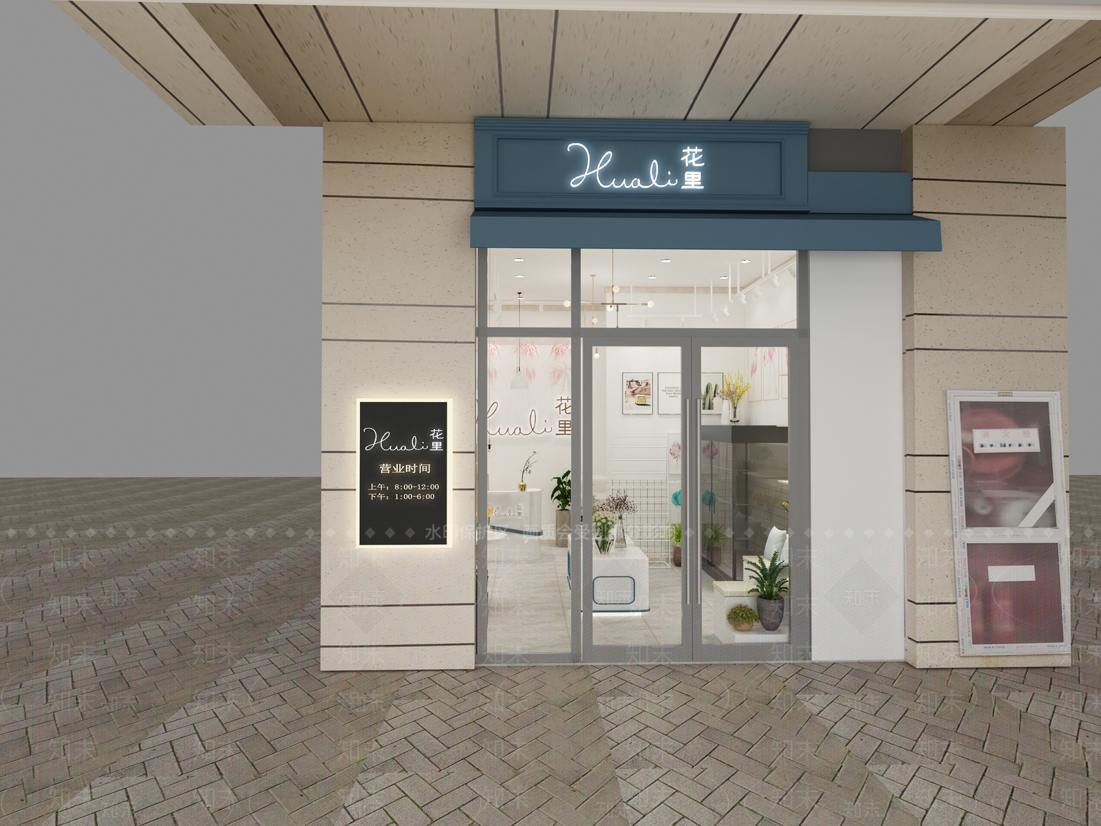北欧花店3D模型下载【ID:170551778】