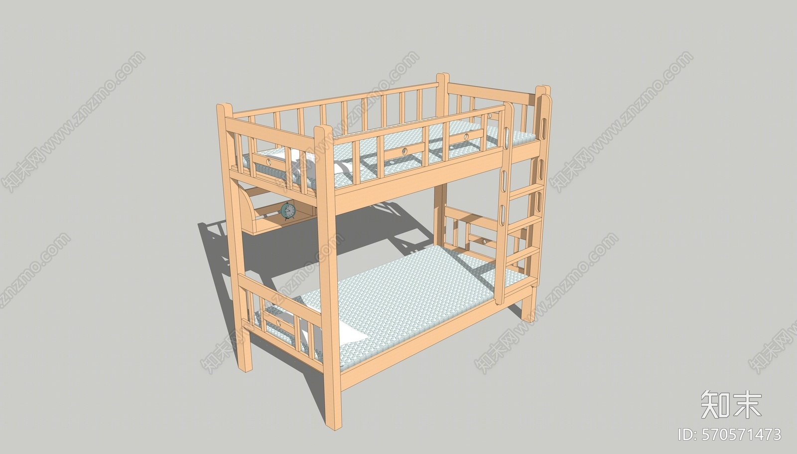 现代风格双层床SU模型下载【ID:570571473】