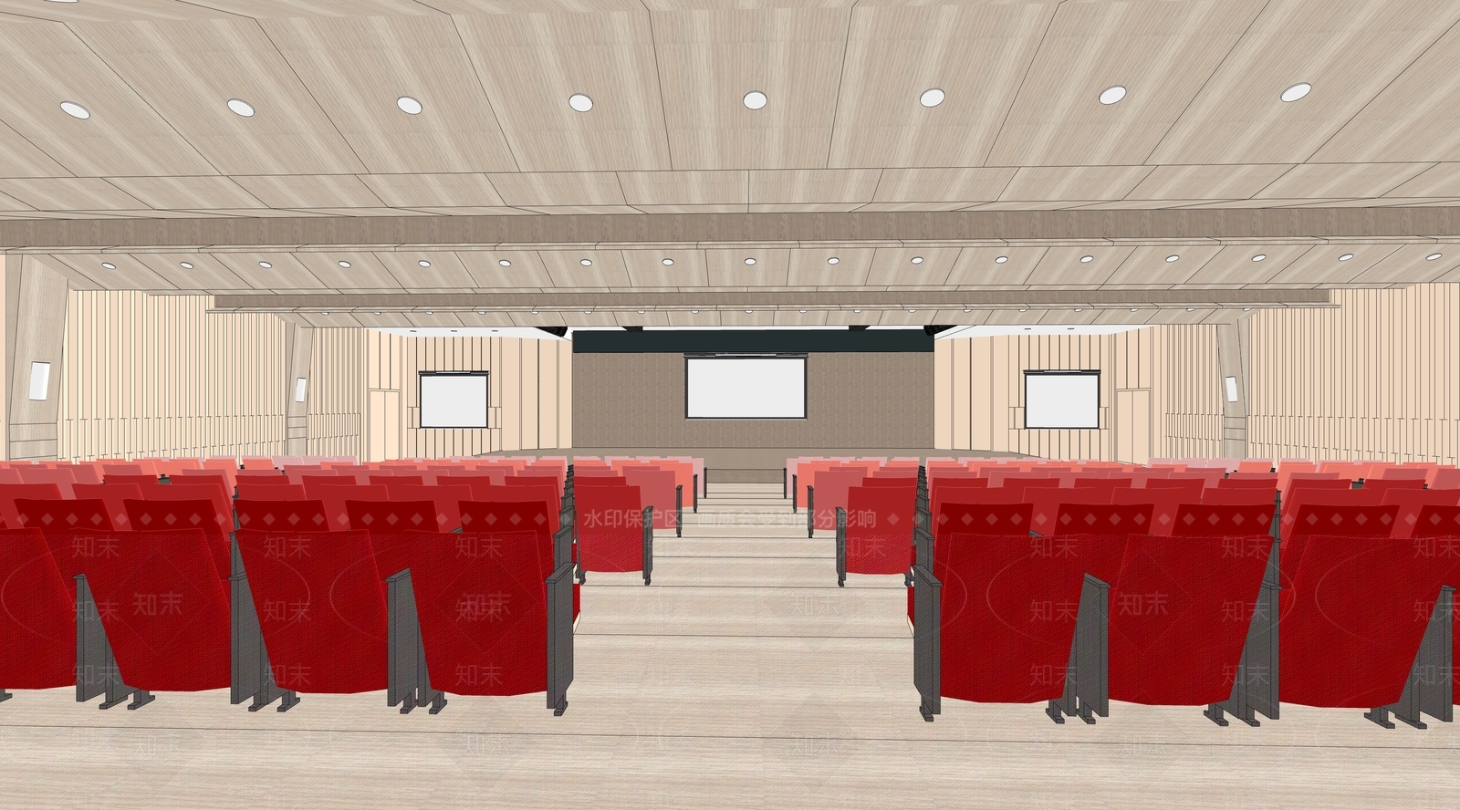 现代风格报告厅SU模型下载【ID:870588240】