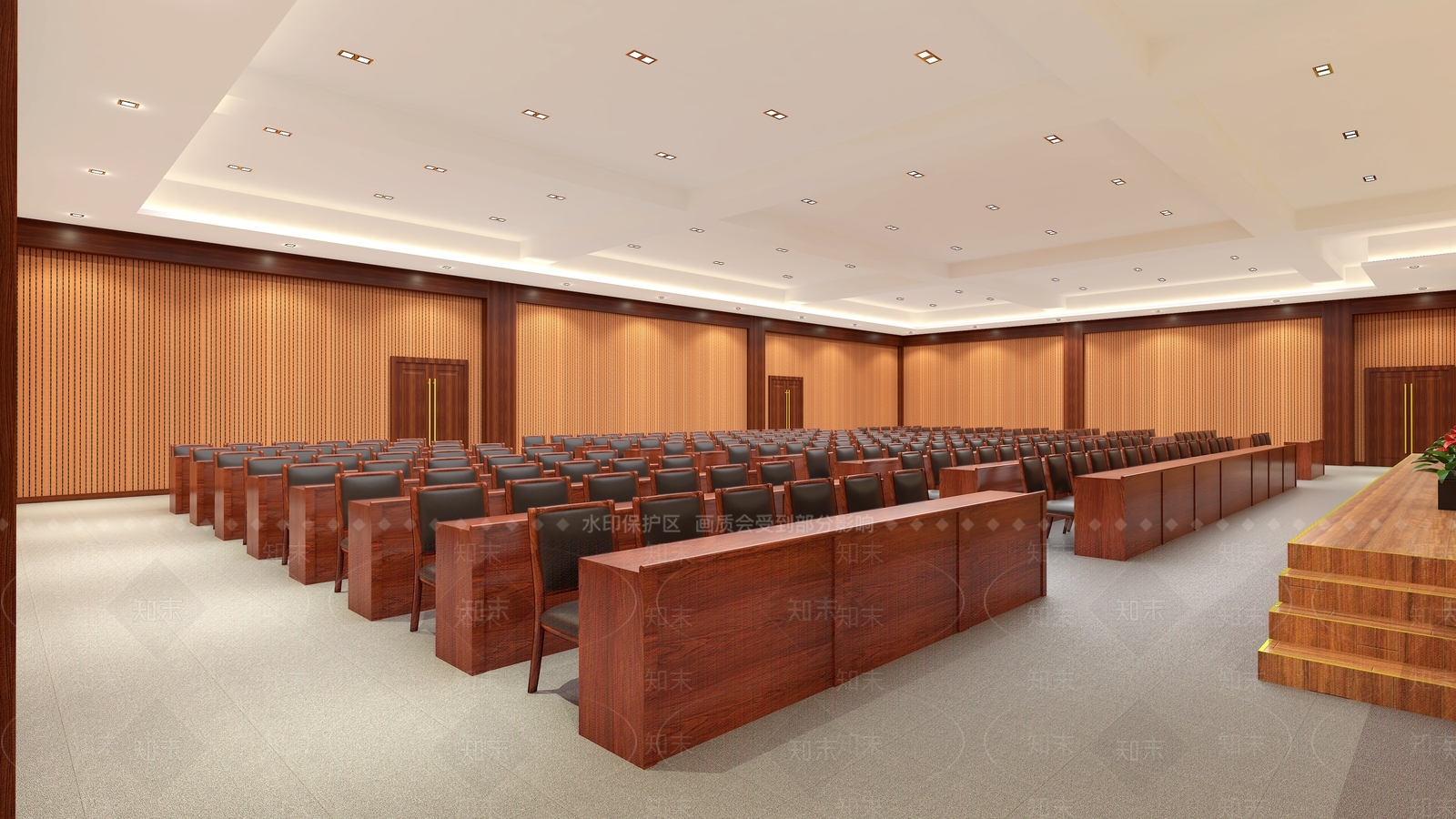 中式会议室SU模型下载【ID:370611466】