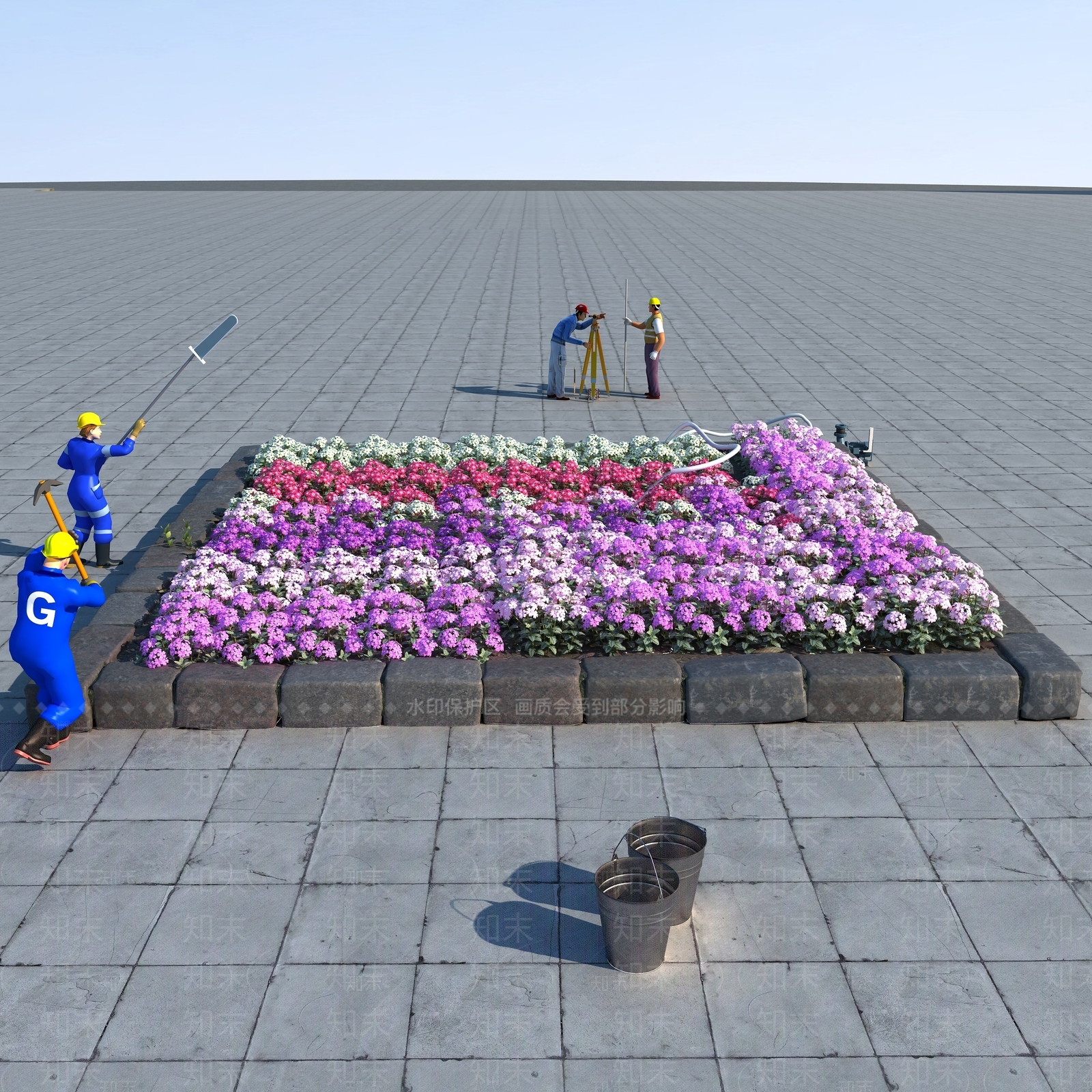 现代花坛3D模型下载【ID:670623728】