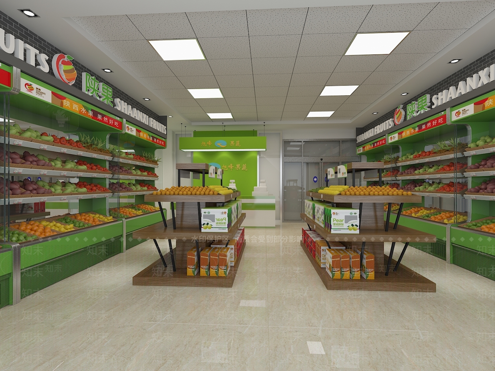 现代水果店3D模型下载【ID:670637382】