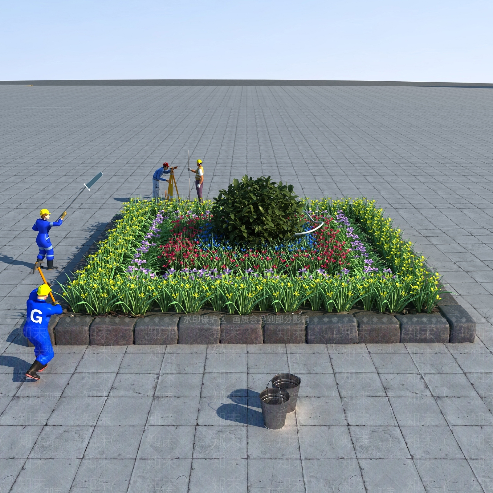 现代花坛3D模型下载【ID:370658578】