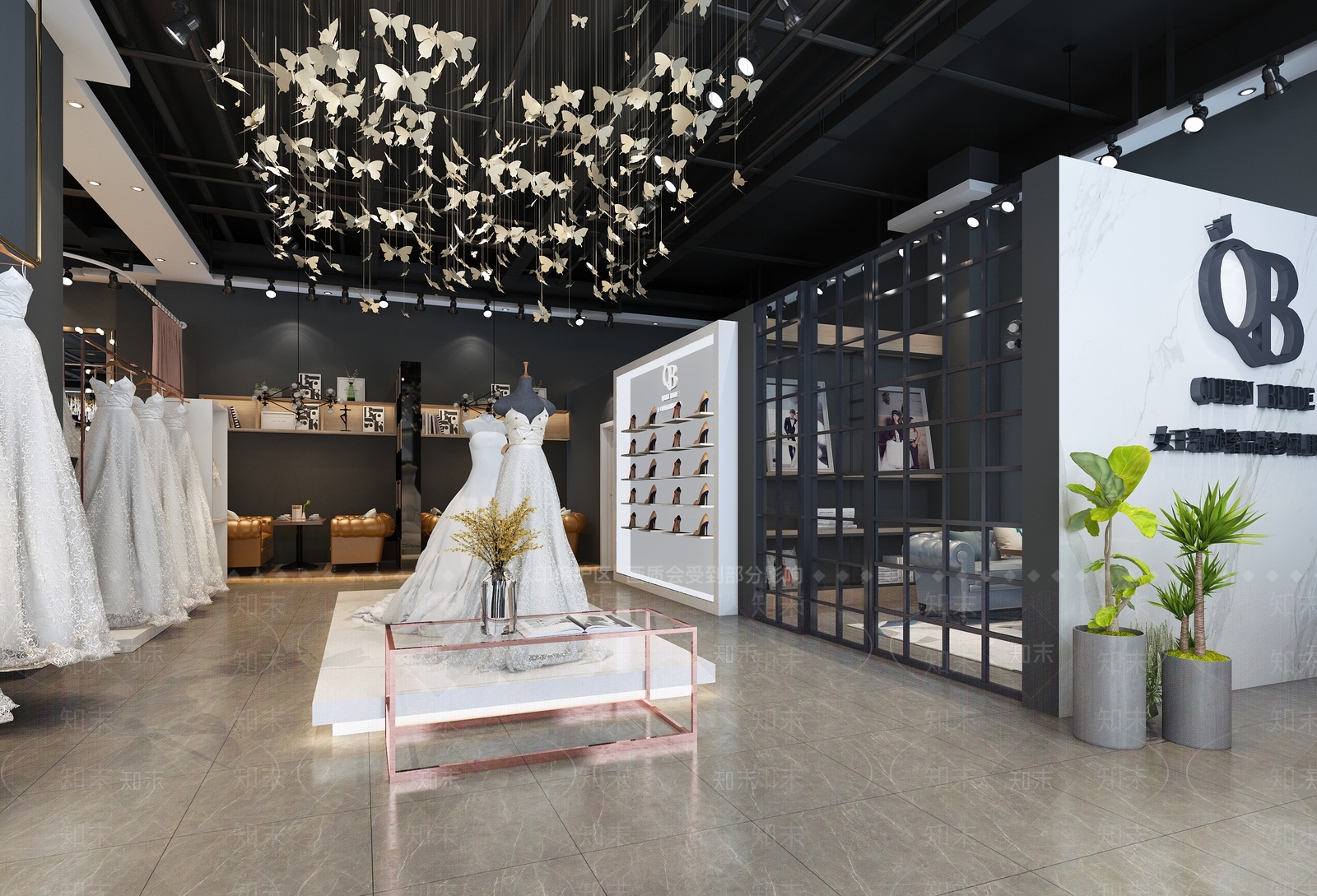 现代婚纱店3D模型下载【ID:370665185】