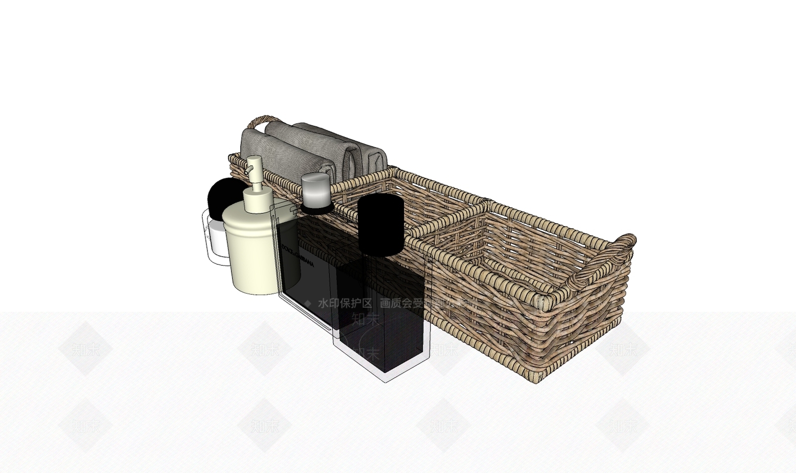 现代风格洗浴用品SU模型下载【ID:770691367】
