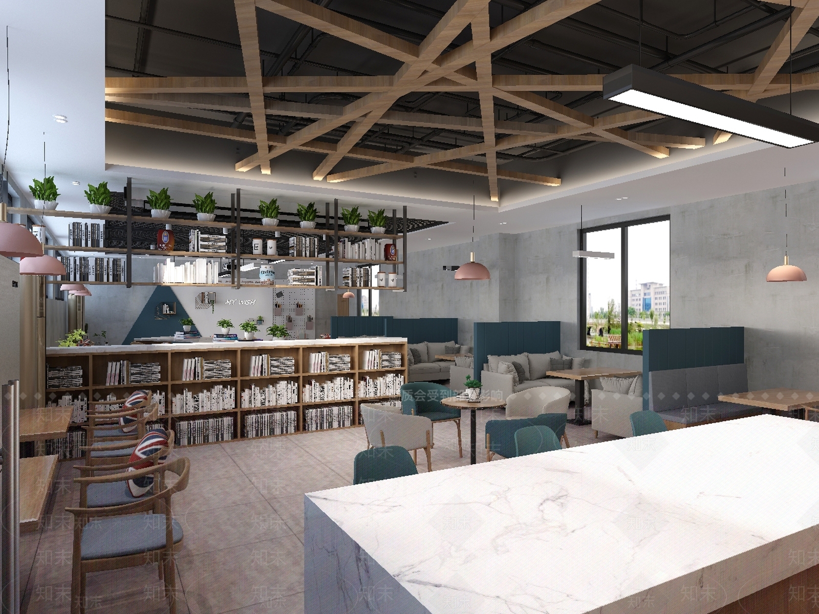 现代学校教师办公室3D模型下载【ID:770711640】