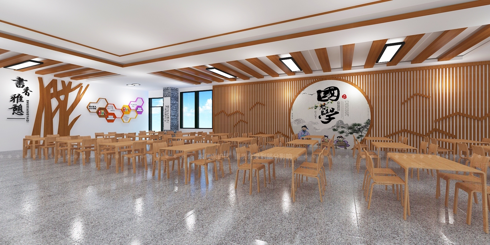 新中式图书馆3D模型下载【ID:270729606】