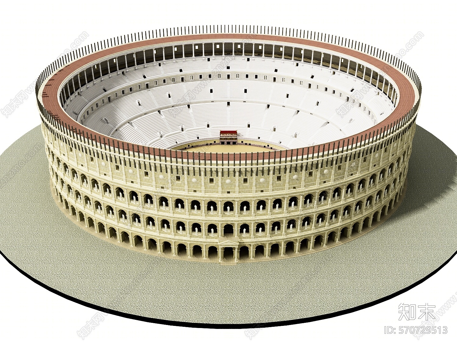 欧式古典建筑3D模型下载【ID:570729513】