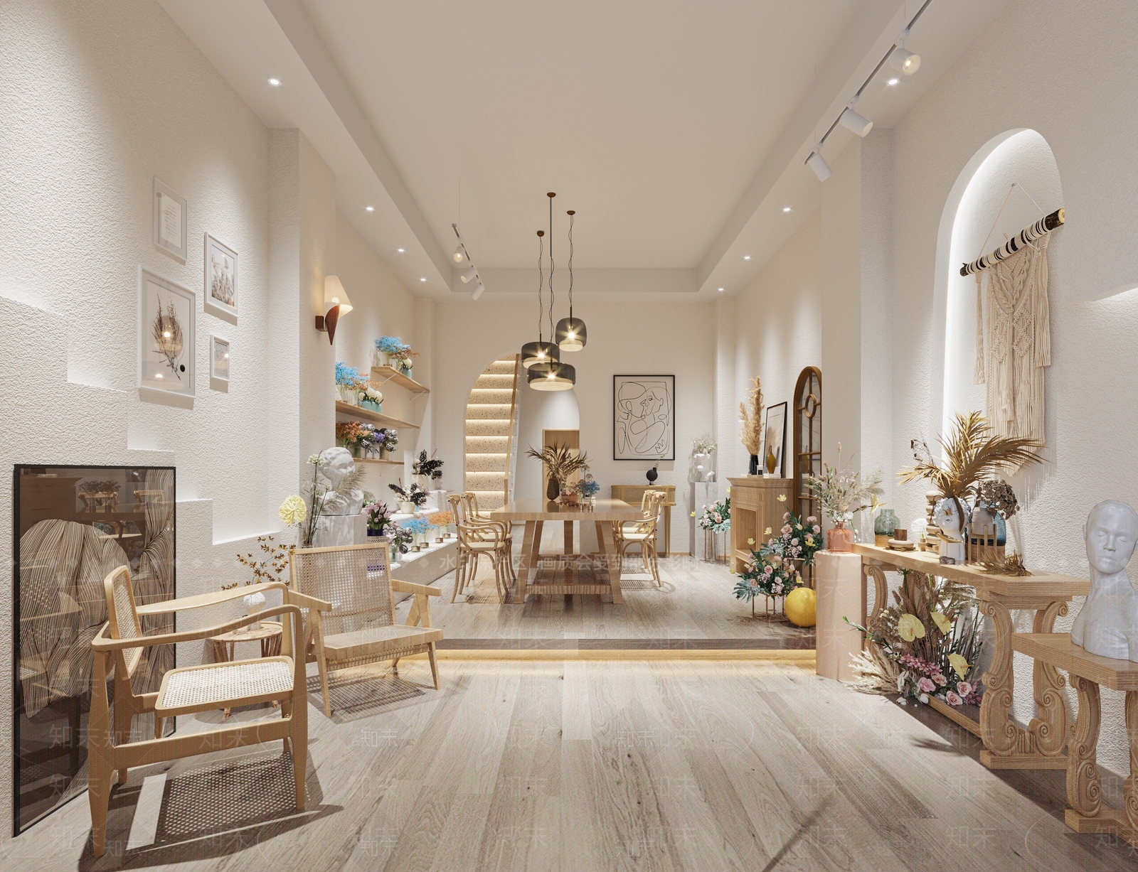 北欧花店3D模型下载【ID:170738774】