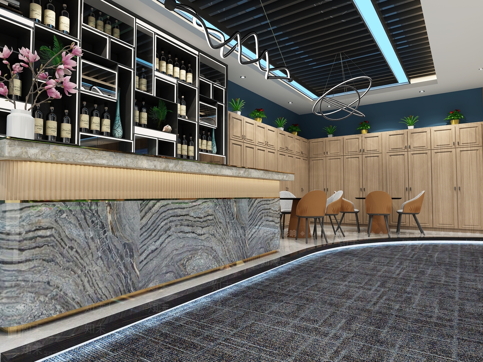 工业风台球室3D模型下载【ID:970775966】