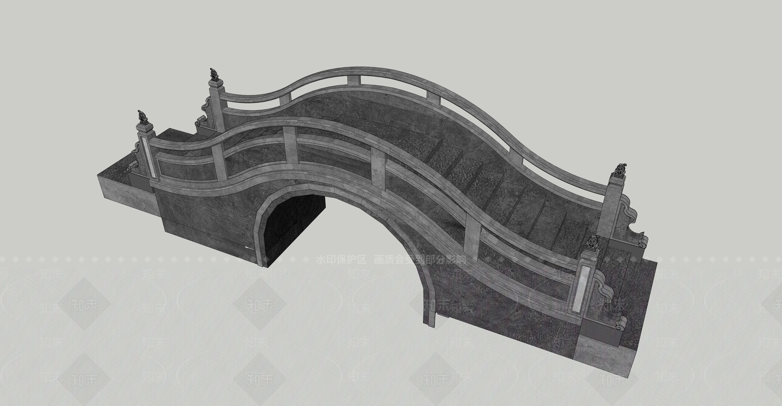 中式风格桥SU模型下载【ID:570778419】