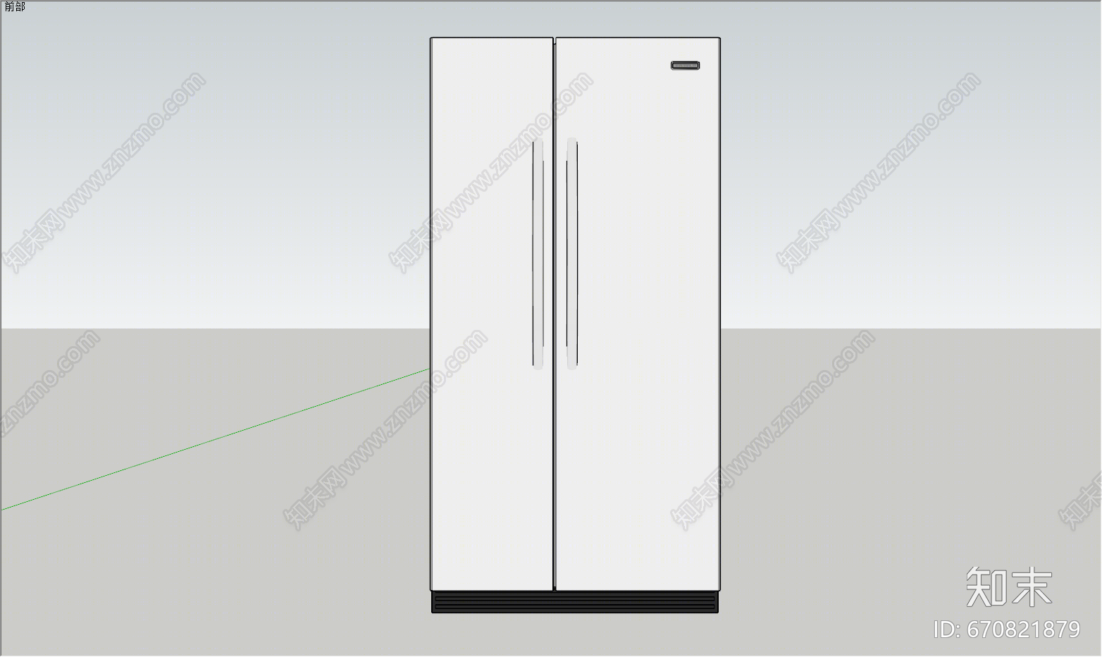 现代风格冰箱SU模型下载【ID:670821879】