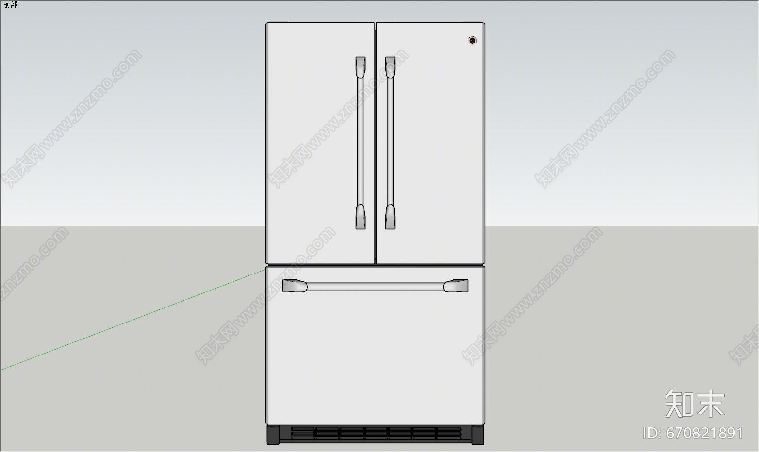 现代风格冰箱SU模型下载【ID:670821891】