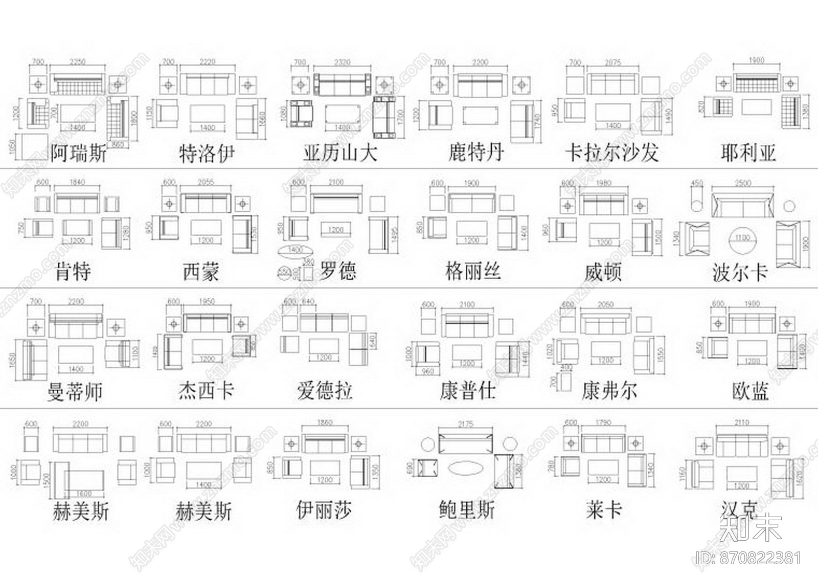 Benoy贝诺-品牌工装办公空间办公桌平面图块施工图下载【ID:870822381】