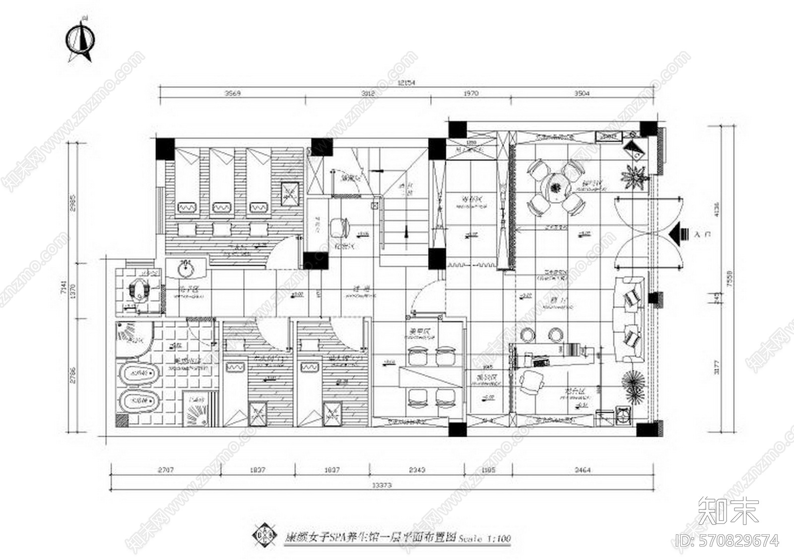 AFSO傅厚民-福州康颜女子养生馆室内cad施工图下载【ID:570829674】