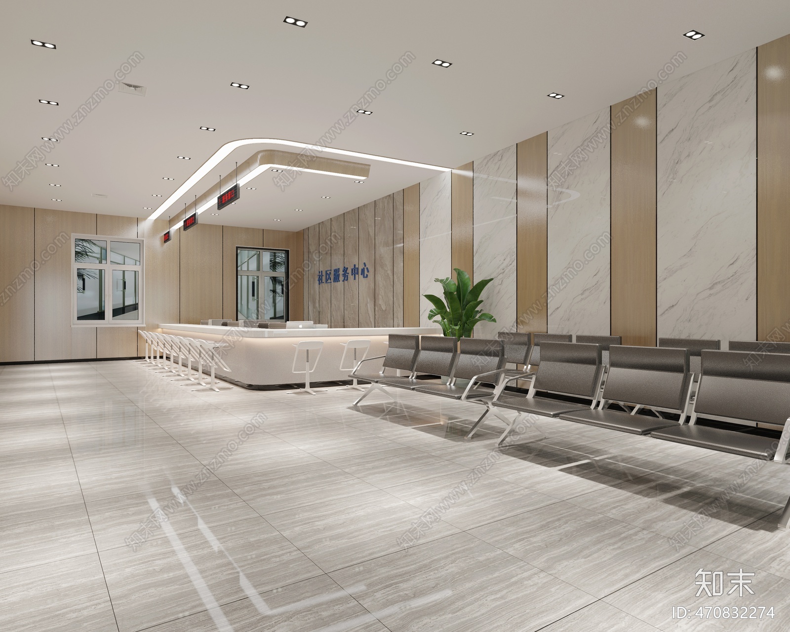 社区办公楼全套效果cad施工图下载【ID:470832274】
