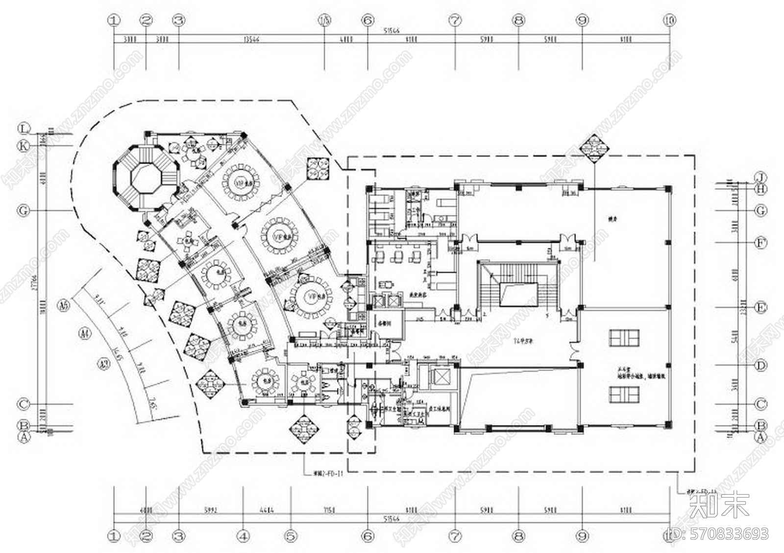 AFSO傅厚民-朗庭上郡会所空间室内装饰设计cad施工图下载【ID:570833693】