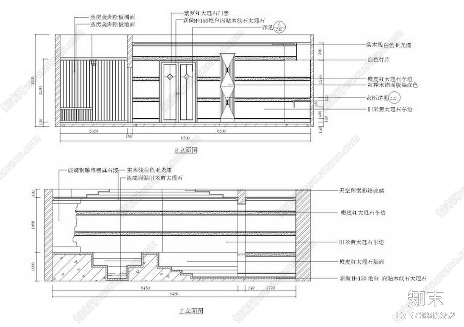 现代休闲桑拿休闲会所设计cad施工图下载【ID:570846652】