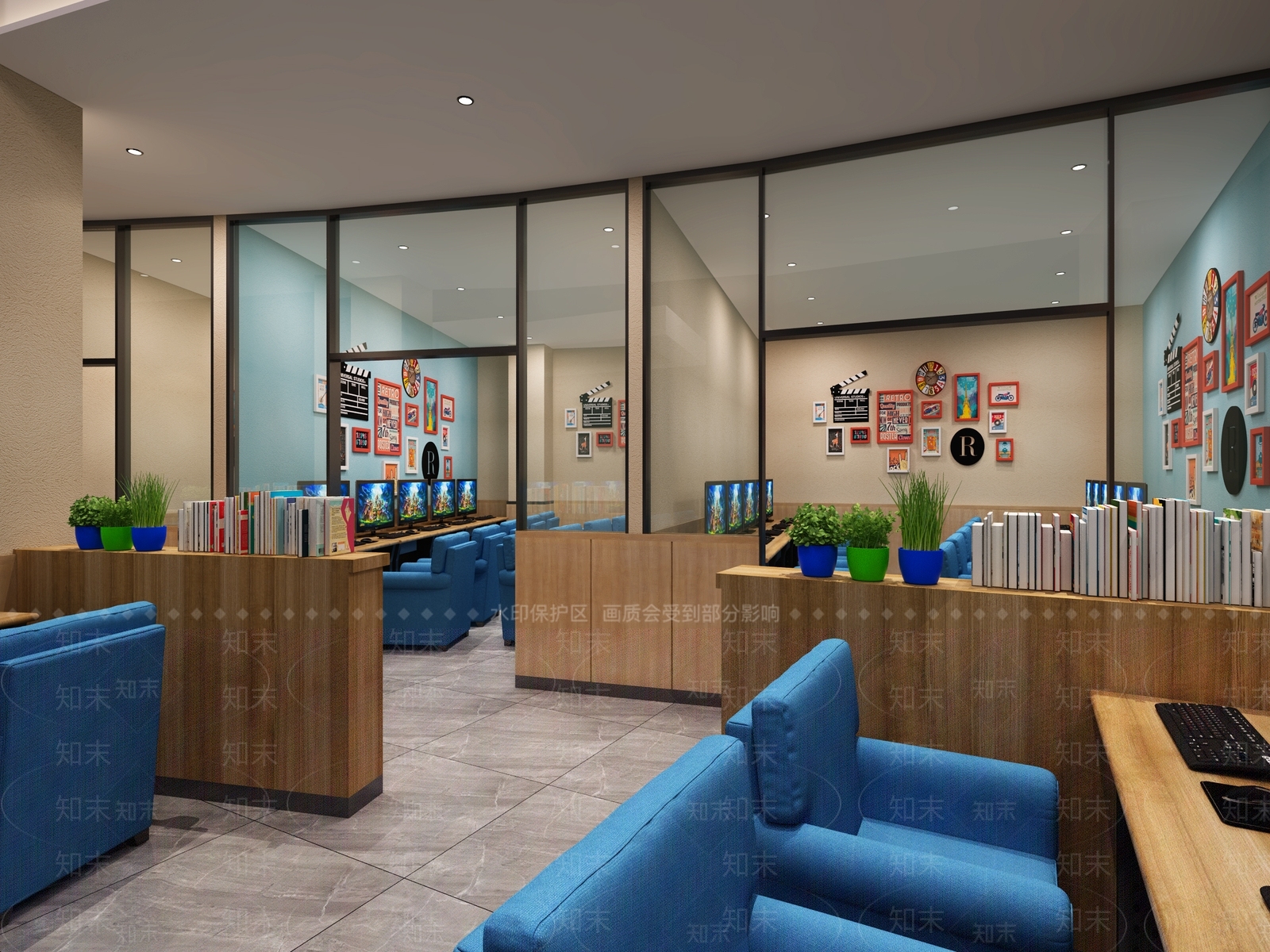 现代网吧大厅3D模型下载【ID:970852234】