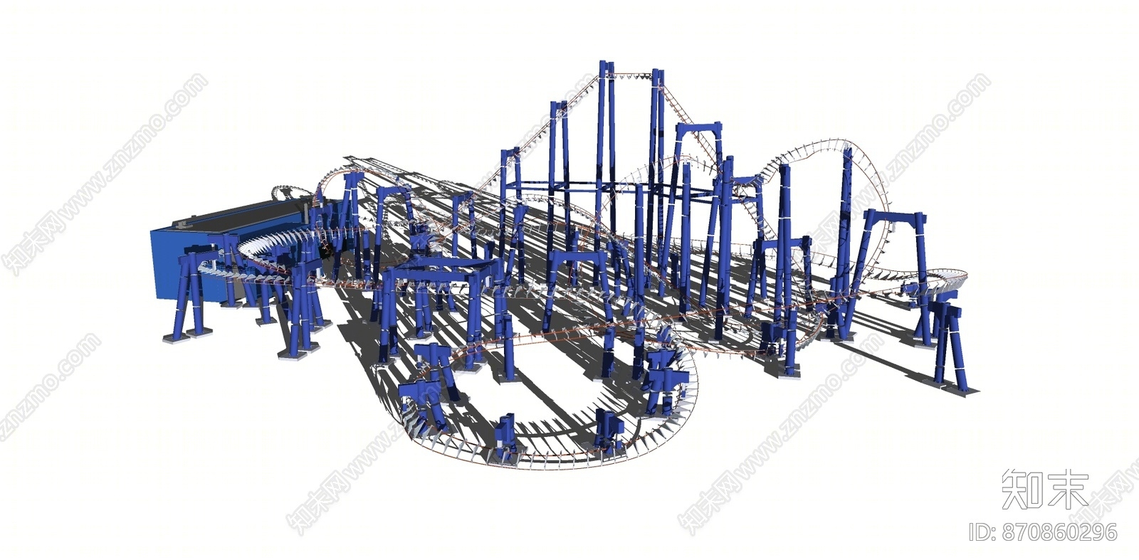 现代风格游乐设施SU模型下载【ID:870860296】