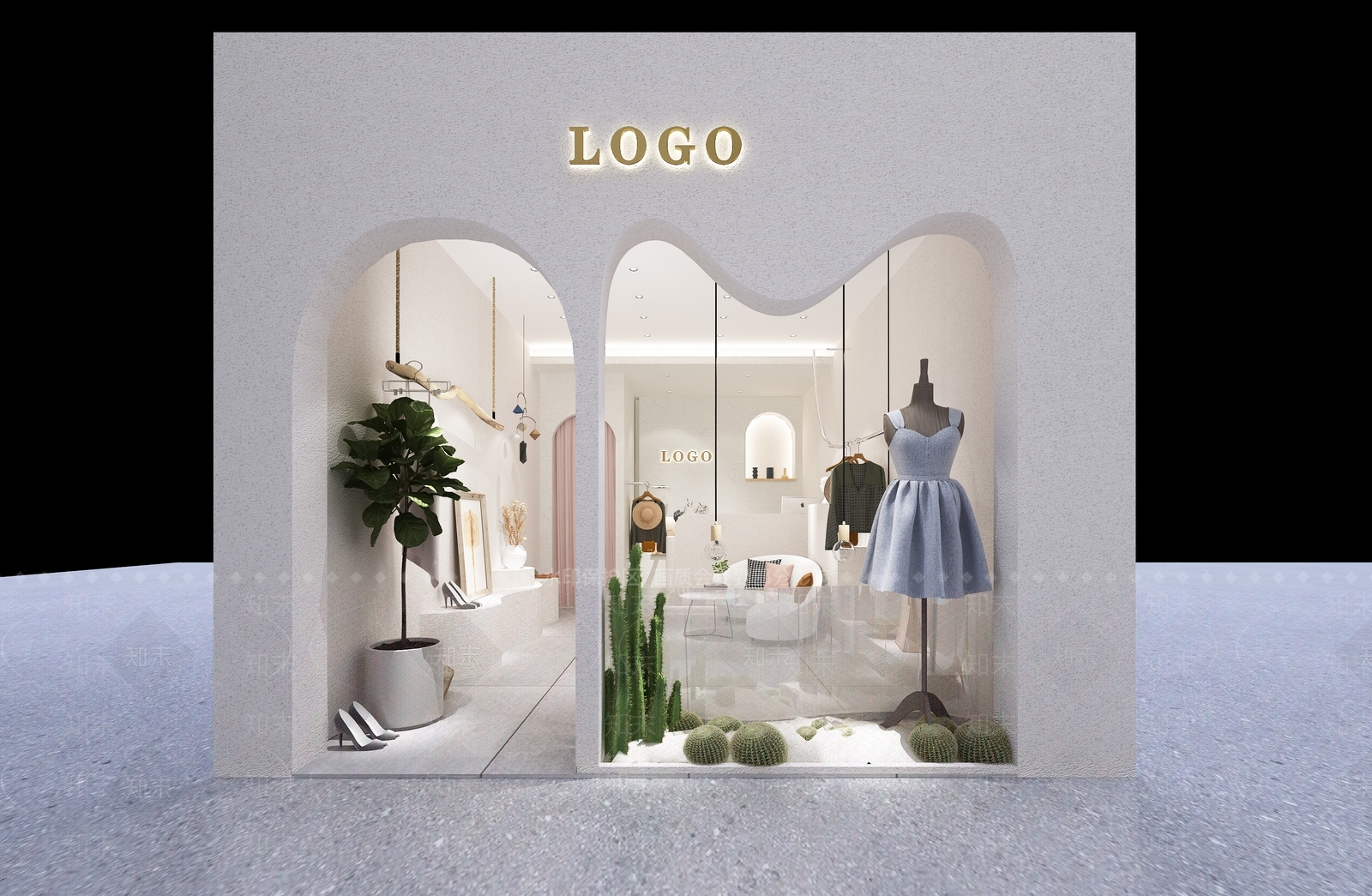 现代服装店3D模型下载【ID:270876647】