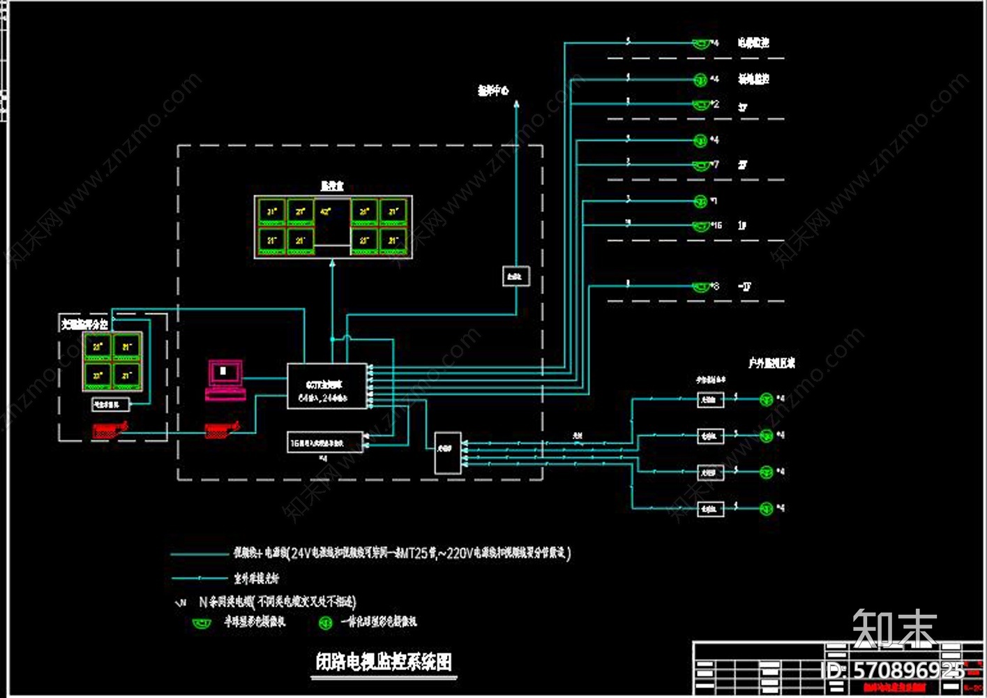 某体育馆弱电智能化cad施工图下载【ID:570896925】