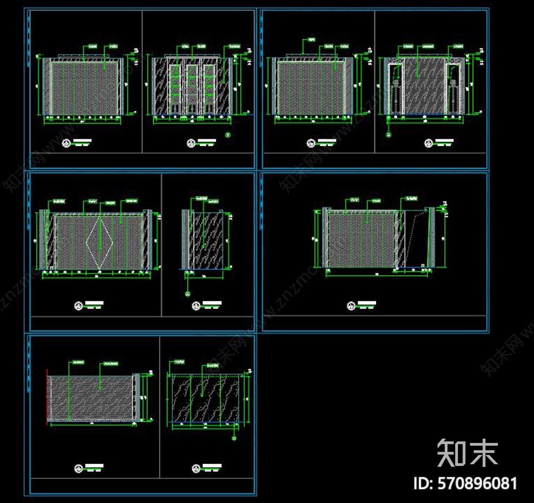 全套新中式茶楼cad施工图下载【ID:570896081】