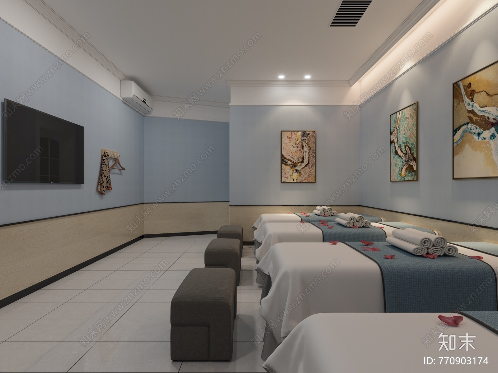 现代足疗店3D模型下载【ID:770903174】