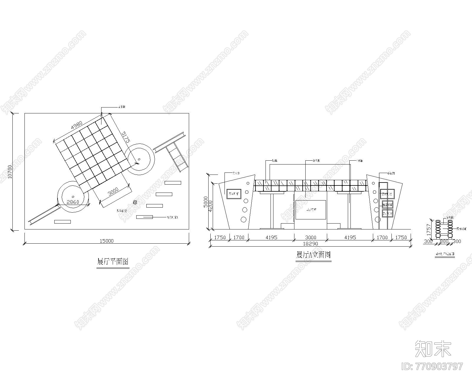 科技公司展览平面图施工图下载【ID:770903797】