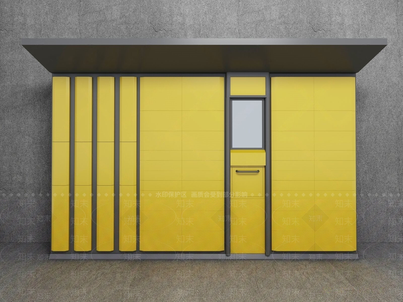 现代快递柜3D模型下载【ID:170917681】