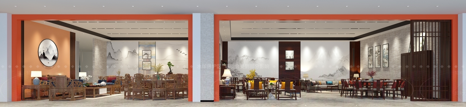 中式家具展厅3D模型下载【ID:370956493】